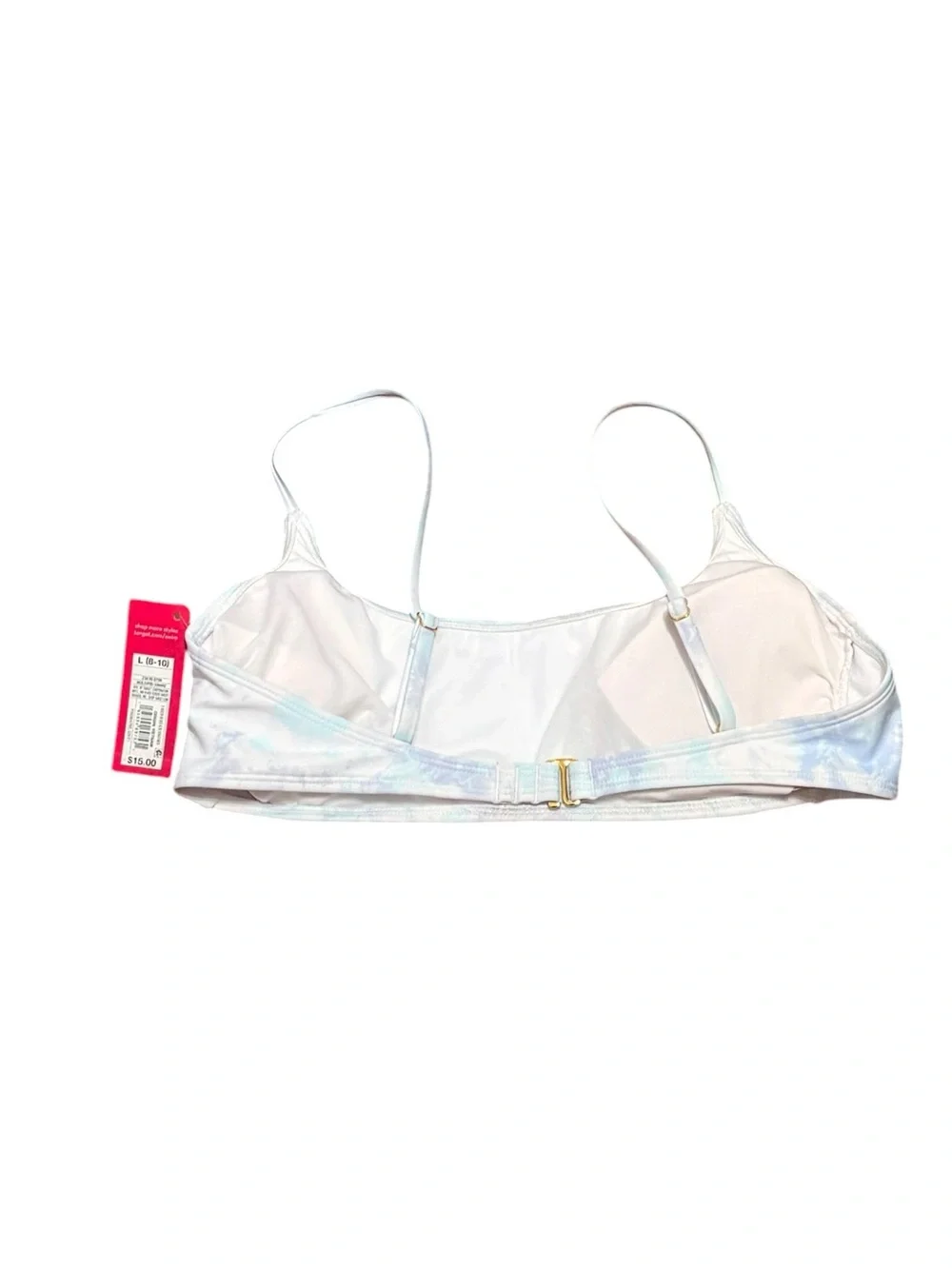 Xhilaration Junior’s White Blue and Purple Swim Bralette Tie Dye Size 8-10 NEW